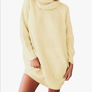 Amazon turtle neck oversized sweater dress!